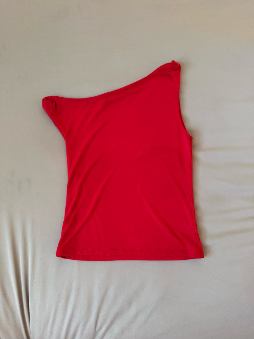 Motel Rocks Red One-Shoulder Tank Top